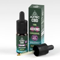Aztec  C B D  Drops  Label 4000 M G  S P E A R M I N T